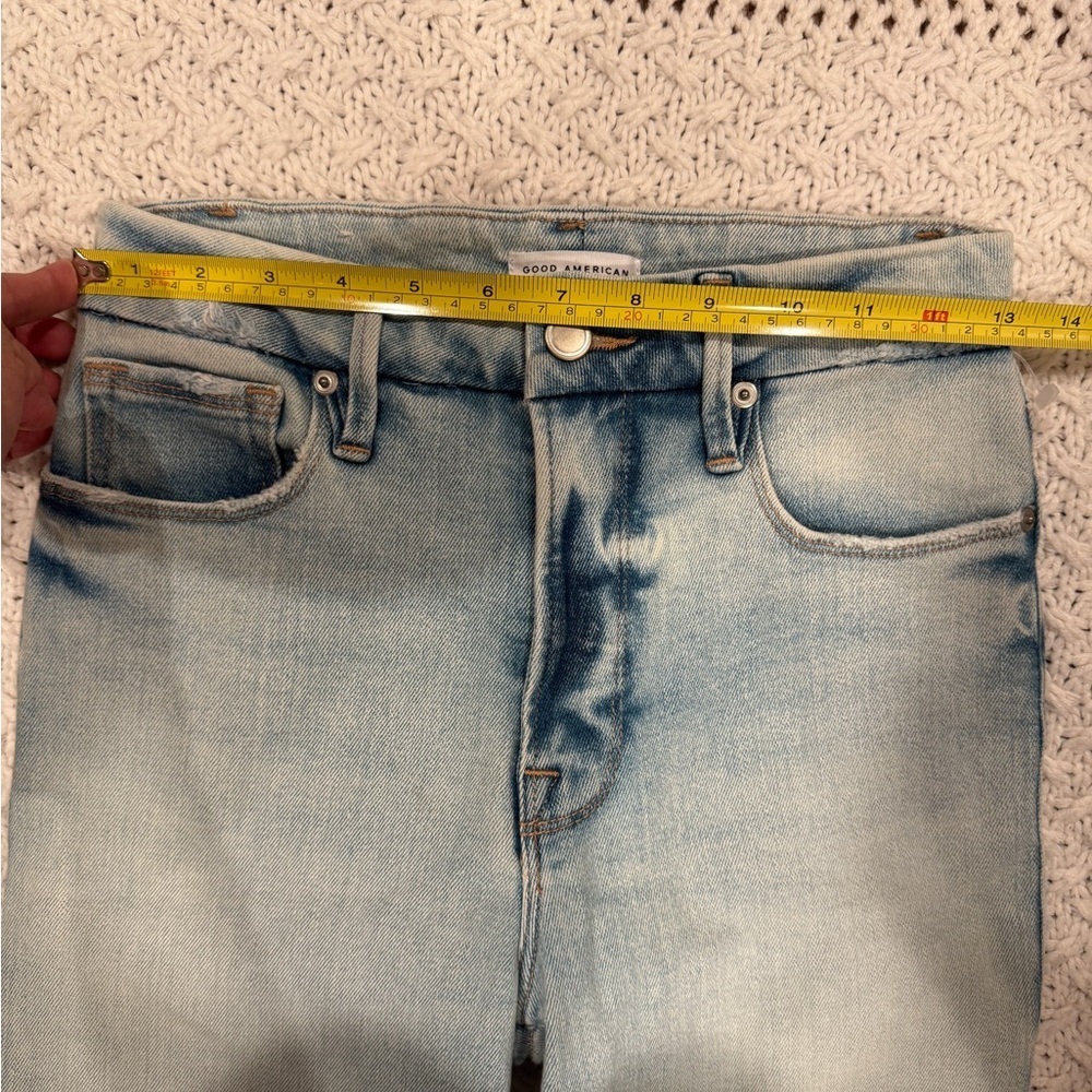 Good American Women's Light Blue Skinny Jeans size 0 - Picture 3 of 7